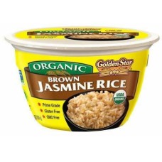GOLDEN STAR: Organic Brown Jasmine Rice Microwaveable Bowl, 6.35 oz