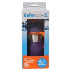 ENVIRO: Safe Sippy2 Baby & Toddler Drink Cup with Straw Purple, 11 oz