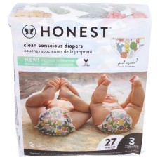 THE HONEST COMPANY: Clean Conscious Cactus Cuties Diapers Size 3, 27 pk