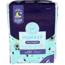 THE HONEST COMPANY: Sleepy Sheep Overnight Diapers Size 6, 17 pk