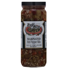 DELL ALPE: Marinated Hot Pepper Mix, 16 fo