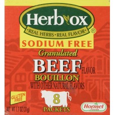 HERB OX: Granulated Beef Bouillon Sodium Free, 1.1 oz