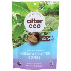 ALTER ECO: Hazelnut Butter Bombs Chocolate, 3.8 oz