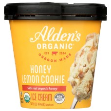 ALDENS ORGANIC: Honey Lemon Cookie Ice Cream, 14 oz