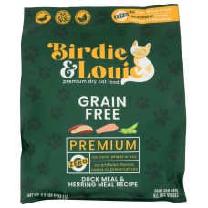 BIRDIE & LOUIE: Duck Meal and Herring Meal Recipe Dry Cat Food, 3.5 lb