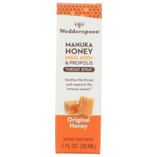 WEDDERSPOON: Propolis and Manuka Honey Throat Spray Original, 1 fo
