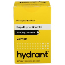 HYDRANT: Rapid Hydration Mix Lemon, 12 ea