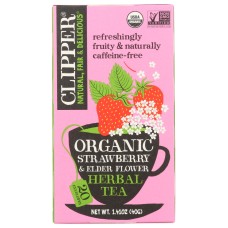 CLIPPER: Organic Strawberry Elderflower Herbal Tea, 1.41 oz