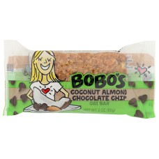 BOBOS OAT BARS: Coconut Almond Chocolate Chip Oat Bar, 3 oz