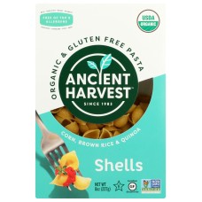 ANCIENT HARVEST: Organic Gluten Free Shells Pasta, 8 oz