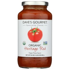 DAVES GOURMET: Organic Heritage Red Pasta Sauce, 24 oz