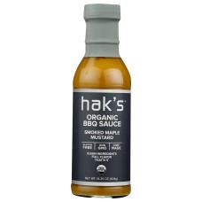 HAKS BBQ: Organic Smoked Maple Mustard BBQ Sauce, 14.25 oz
