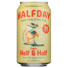 HALFDAY: Half Half Prebiotic Iced Tea, 12 fo