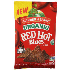 GARDEN OF EATIN: Organic Red Hot Blues Corn Tortilla Chips, 14 oz GARDEN OF EATIN: Organic Red Hot Blues Corn Tortilla Chips, 14 oz