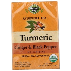 HERBAL CUP: Turmeric Ginger Black Pepper Tea, 16 bg