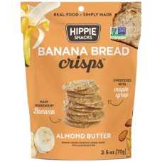 HIPPIE SNACKS: Almond Butter Banana Bread Crisps, 2.5 oz