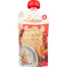 HAPPY TOT: Super Morning Meals Apples Cinnamon Yogurt and Oats, 4 oz