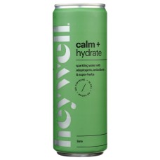 HEYWELL: Calm Hydrate Sparkling Lime Water, 12 fo