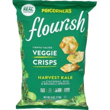 POPCORNERS: Flourish Harvest Kale, 4 oz