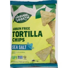 HEAVEN AND EARTH: Sea Salt Tortilla Chips, 4.5 oz