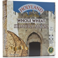 HOLY LAND: Whole Wheat Handmade Shmura Round Matzoh, 16 oz