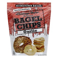 HOMETOWN BAGEL: Chicago Style Bagel Chips Garlic, 6 oz