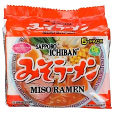 SAPPORO: Ichiban Miso Ramen 5Pk, 17.5 oz