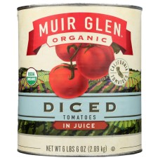 MUIR GLEN: Organic Diced Tomatoes in Juice, 102 oz