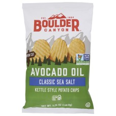 BOULDER CANYON: Avocado Oil Classic Sea Salt Kettle Style Potato Chips, 5.25 oz