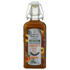 FRESH PRESS FARMS: Organic Peach Cider Vinegar Immunity Boost, 485 ml