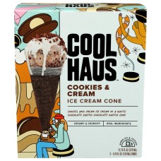 COOLHAUS: Cookies and Cream Ice Cream Cones, 12.75 oz