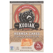 KODIAK: Kernza Power Cakes Flapjack and Waffle Mix, 16 oz