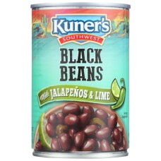 KUNERS: Southwest Jalapeno Black Beans With Lime Juice, 15 oz
