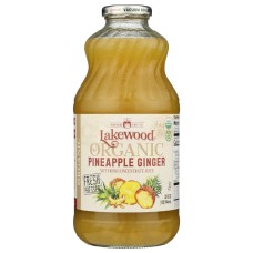 LAKEWOOD: Organic Pineapple Ginger Juice, 32 fo