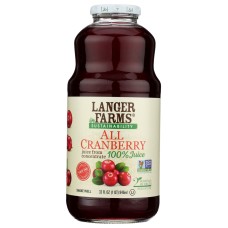 L & A JUICE: All Cranberry Juice, 32 fo
