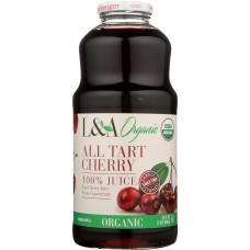 L & A JUICE: Organic All Tart Cherry Juice, 32 oz