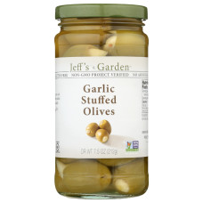 JEFFS GARDEN: Garlic Stuffed Olives, 7.5 oz
