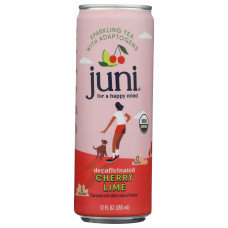 JUNI: Cherry Lime Sparkling Tea with Adaptogens, 12 fo