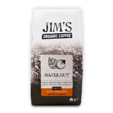 JIMS ORGANIC COFFEE: Hazelnut Ground Coffee, 12 oz