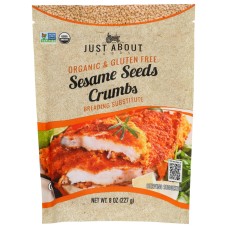 JUST ABOUT FOODS: Organic Sesame Seed Crumbs, 8 oz