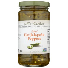 JEFFS GARDEN: Sliced Hot JalapeÃ±o Peppers, 12 fo