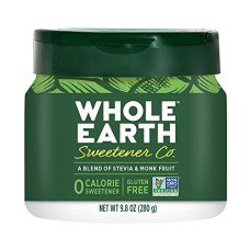 WHOLE EARTH: Stevia and Monk Fruit Sweetener Jar, 9.8 oz