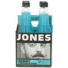 JONES: Berry Lemonade Soda 4pk, 48 fo