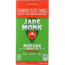 JADE MONK: Cranberry Blood Orange Matcha Tea, 2.88 oz