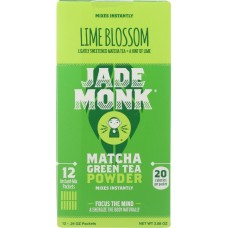 JADE MONK: Lime Blossom Matcha Tea, 2.88 oz