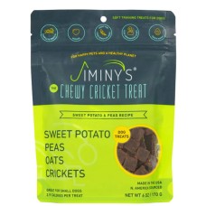JIMINYS: Sweet Potato Peas Chewy Cricket Dog Treat, 6 oz