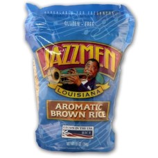 JAZZMEN: Aromatic Rice Brown, 28 oz