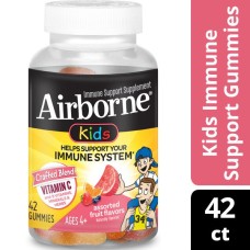 AIRBORNE: Kids Assorted Fruit Flavored Immune Support Gummies, 42 un