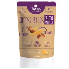 KAZE: Keto Medley Cheese Bites Almond Cheddar, 7 oz