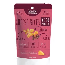 KAZE: Keto Medley Cheese Bites Cashew Pecan Cheddar, 7 oz